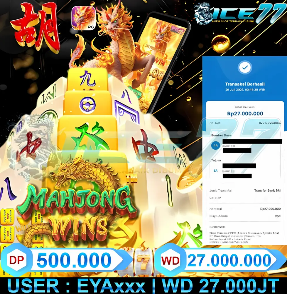 ICE77 JACKPOT RTP SLOT GACOR Rp.50.000.000.,- LUNAS