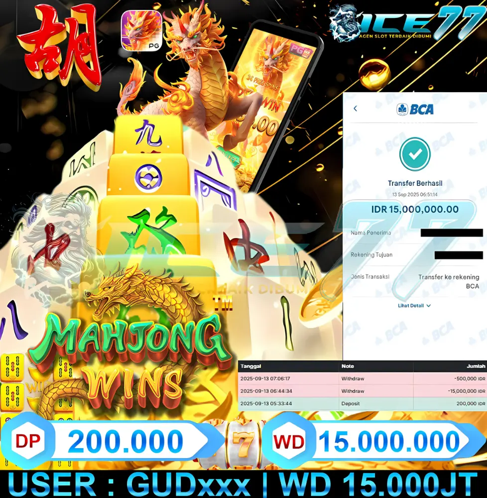 ICE77 JACKPOT RTP SLOT GACOR Rp.3.300.000.,- LUNAS
